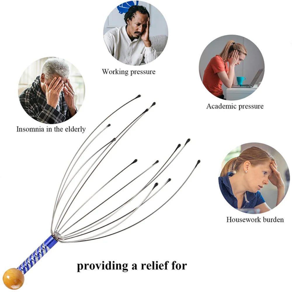 Octopus Scalp Head Massager – Stress Relief & Relaxation Tool