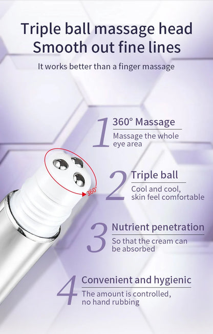 O'CHEAL Anti-Wrinkle & Dark Circle Eye Cream with Roller Massager