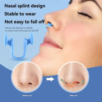 Silicone Anti-Snoring Nose Clips – Drug-Free Nasal Breathing Aid (2-Pack)