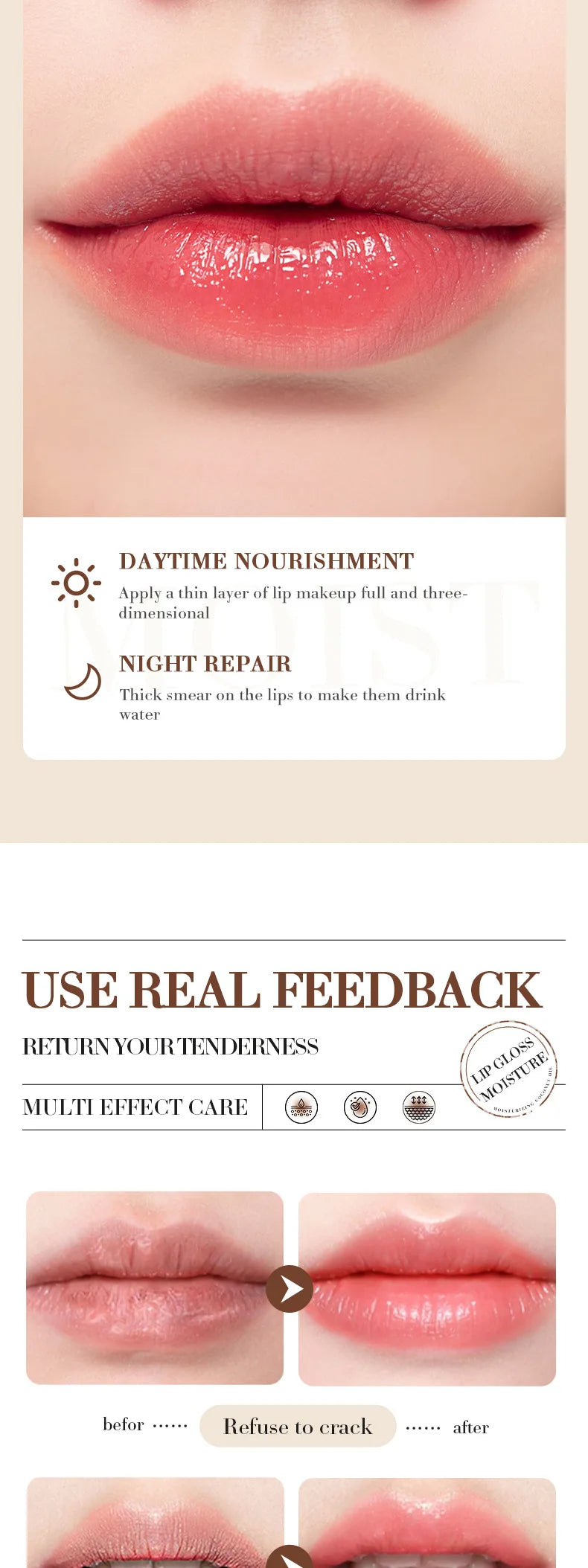 SADOER Coconut Lip Balm – Lasting Moisture & Nourishment