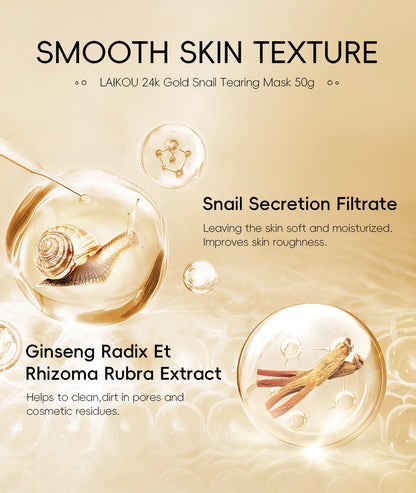 24K Gold Snail Deep Cleansing Peel-Off Mask