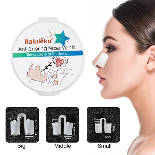 Silicone Anti-Snoring Nasal Dilator Nose Clip – Drug-Free Sleep Aid