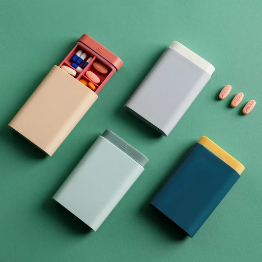 Mini Portable Travel Vitamin & Pill Organizer – Compact Daily Case