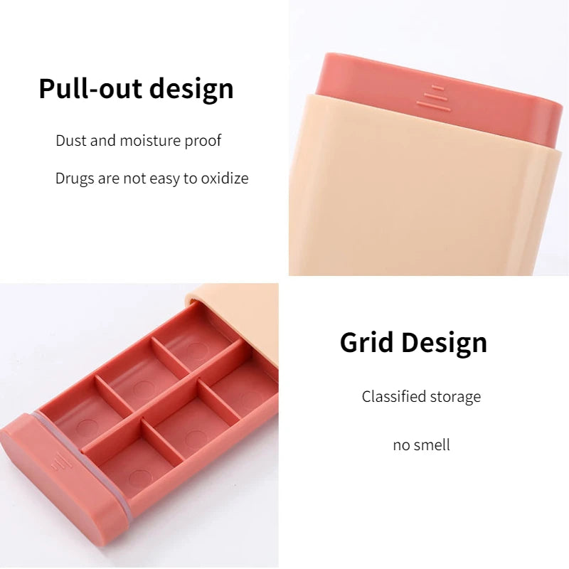 Mini Portable Travel Vitamin & Pill Organizer – Compact Daily Case