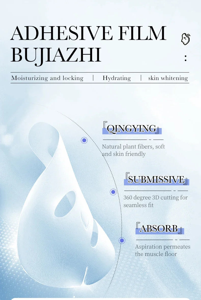 Hyaluronic Acid Facial Mask, Firming Hydrating Moisturizing Face Mask