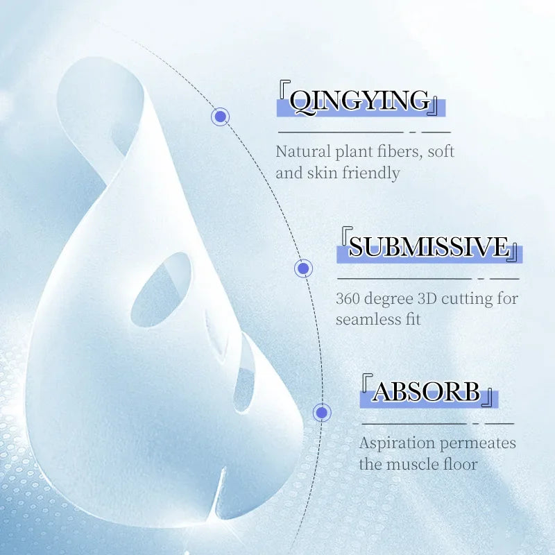Hyaluronic Acid Facial Mask, Firming Hydrating Moisturizing Face Mask
