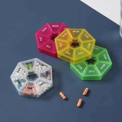 7-Day Portable Pill Organizer – 7 Compartments