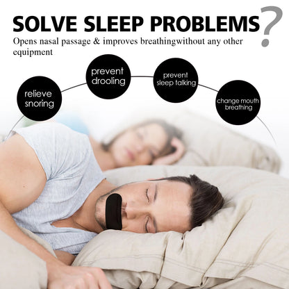 Anti-Snoring Mouth Tape Strips – Nasal Breathing Sleep Aid