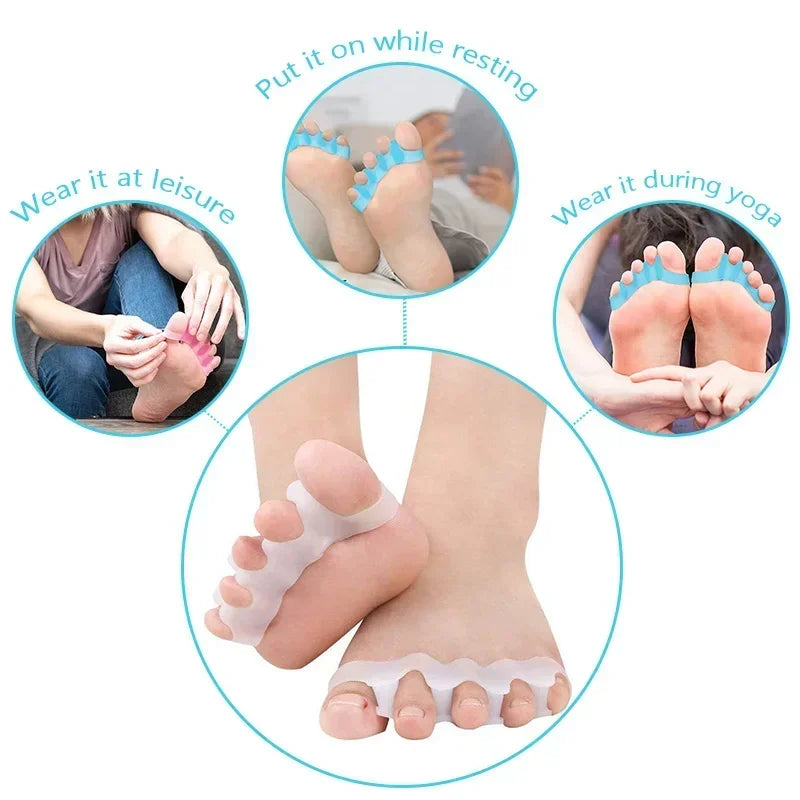 Silicone Toe Separators for Bunion Correction & Foot Alignment