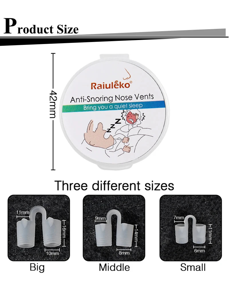 Silicone Anti-Snoring Nasal Dilator Nose Clip – Drug-Free Sleep Aid