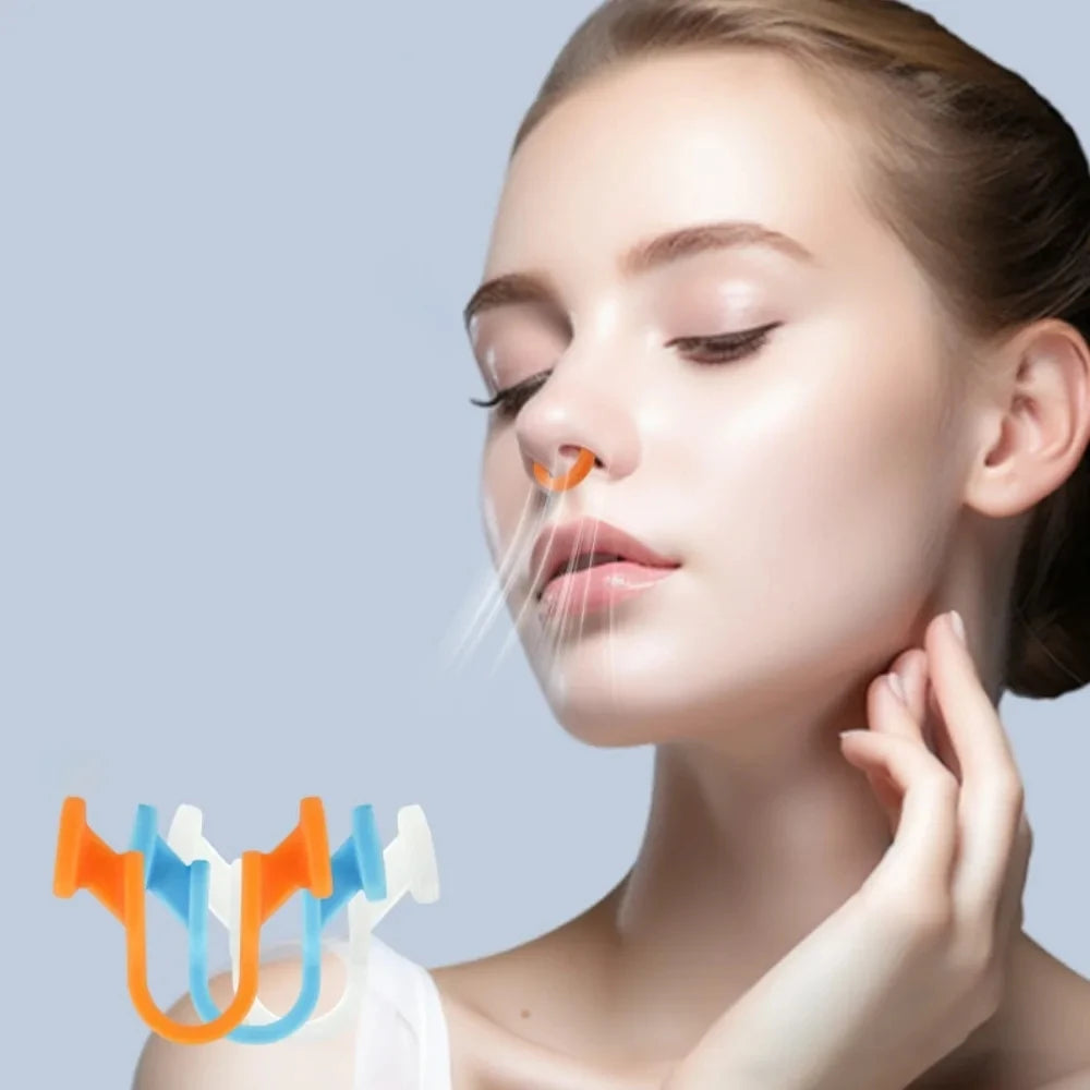 Silicone Anti-Snoring Nose Clips – Drug-Free Nasal Breathing Aid (2-Pack)