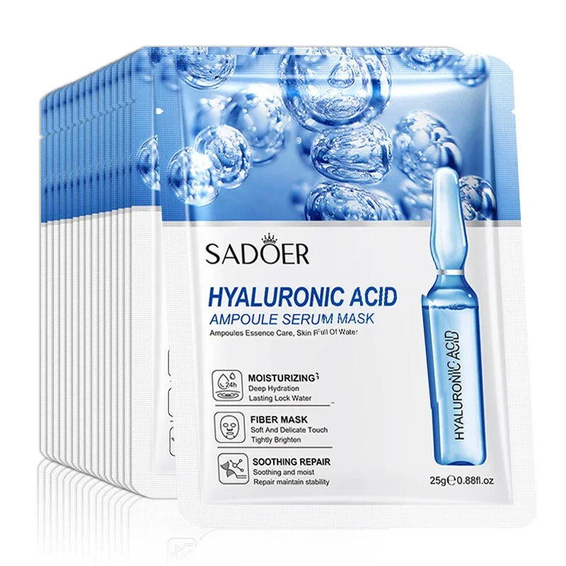 Hyaluronic Acid Facial Mask, Firming Hydrating Moisturizing Face Mask