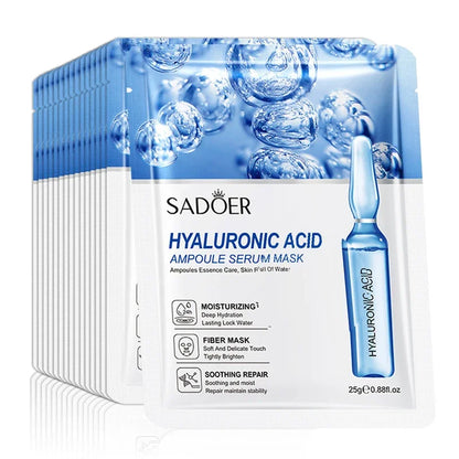 Hyaluronic Acid Facial Mask, Firming Hydrating Moisturizing Face Mask