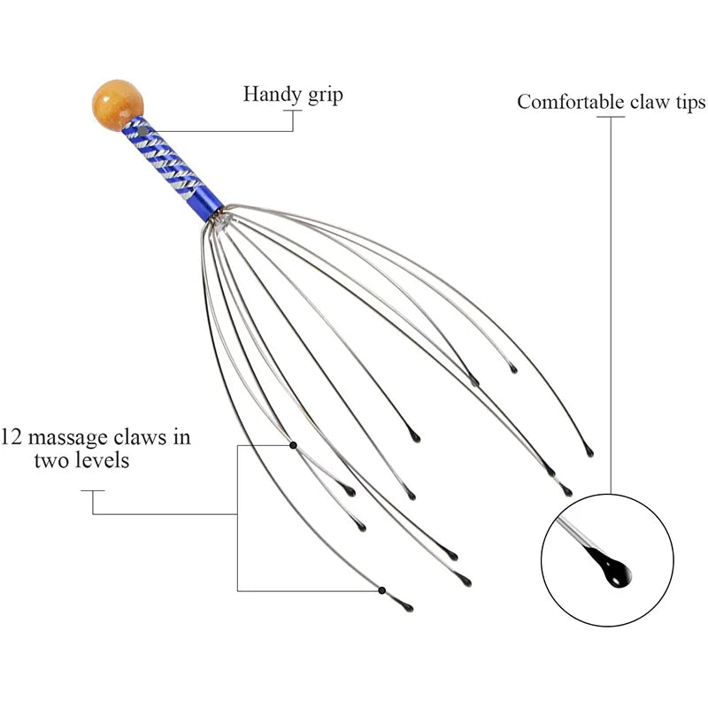 Octopus Scalp Head Massager – Stress Relief & Relaxation Tool