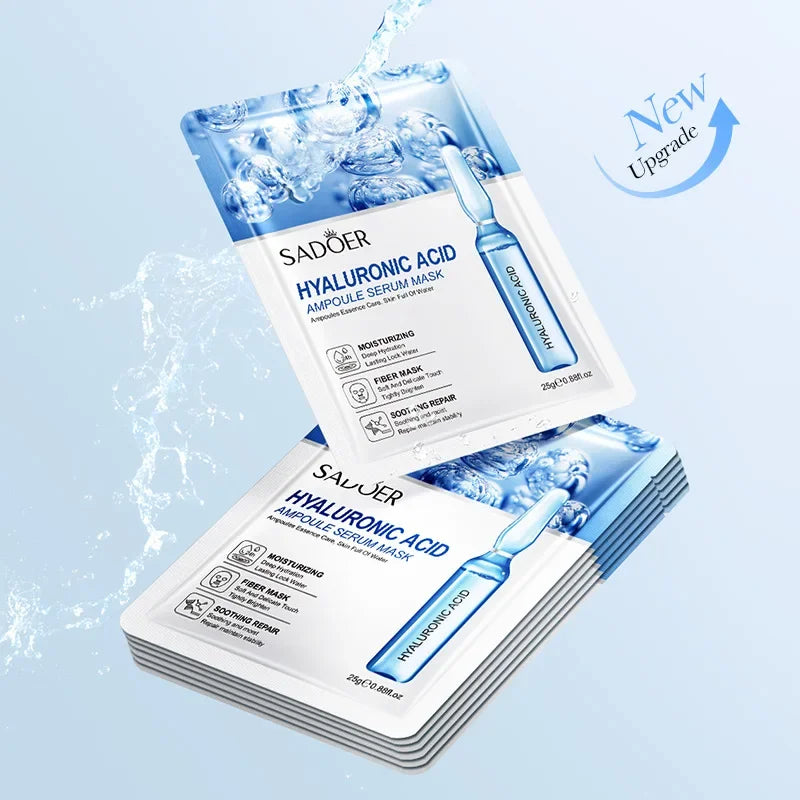 Hyaluronic Acid Facial Mask, Firming Hydrating Moisturizing Face Mask