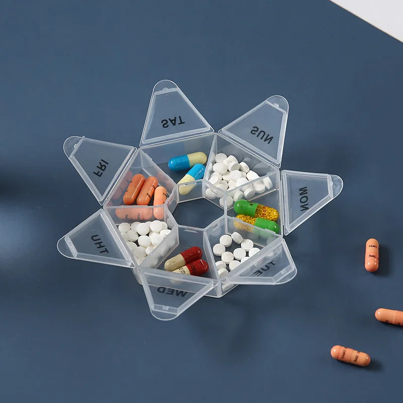 7-Day Portable Pill Organizer – 7 Compartments