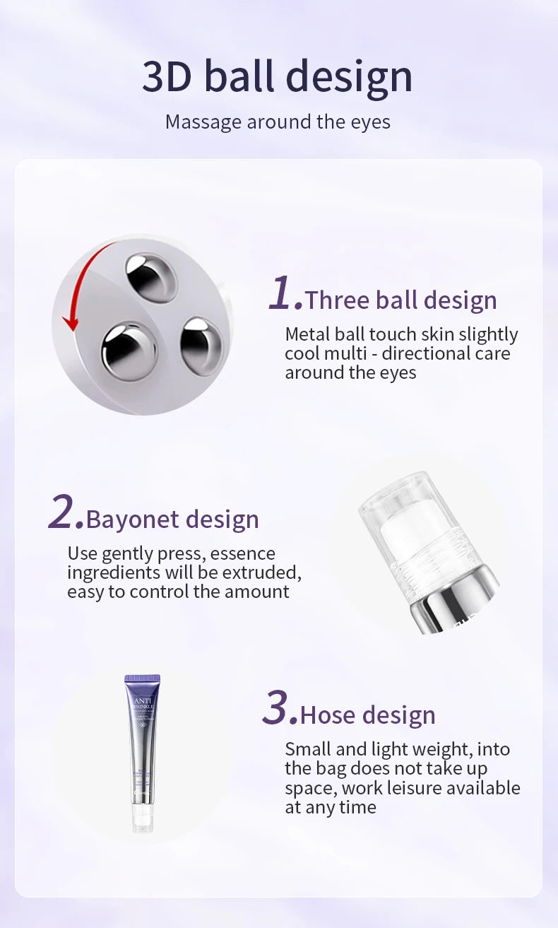 O'CHEAL Anti-Wrinkle & Dark Circle Eye Cream with Roller Massager