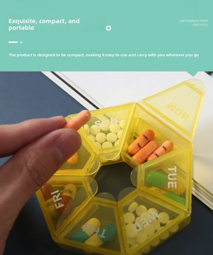7-Day Portable Pill Organizer – 7 Compartments