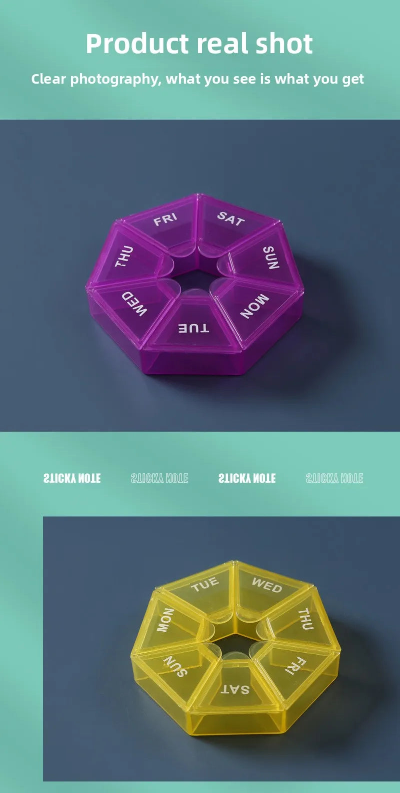 7-Day Portable Pill Organizer – 7 Compartments