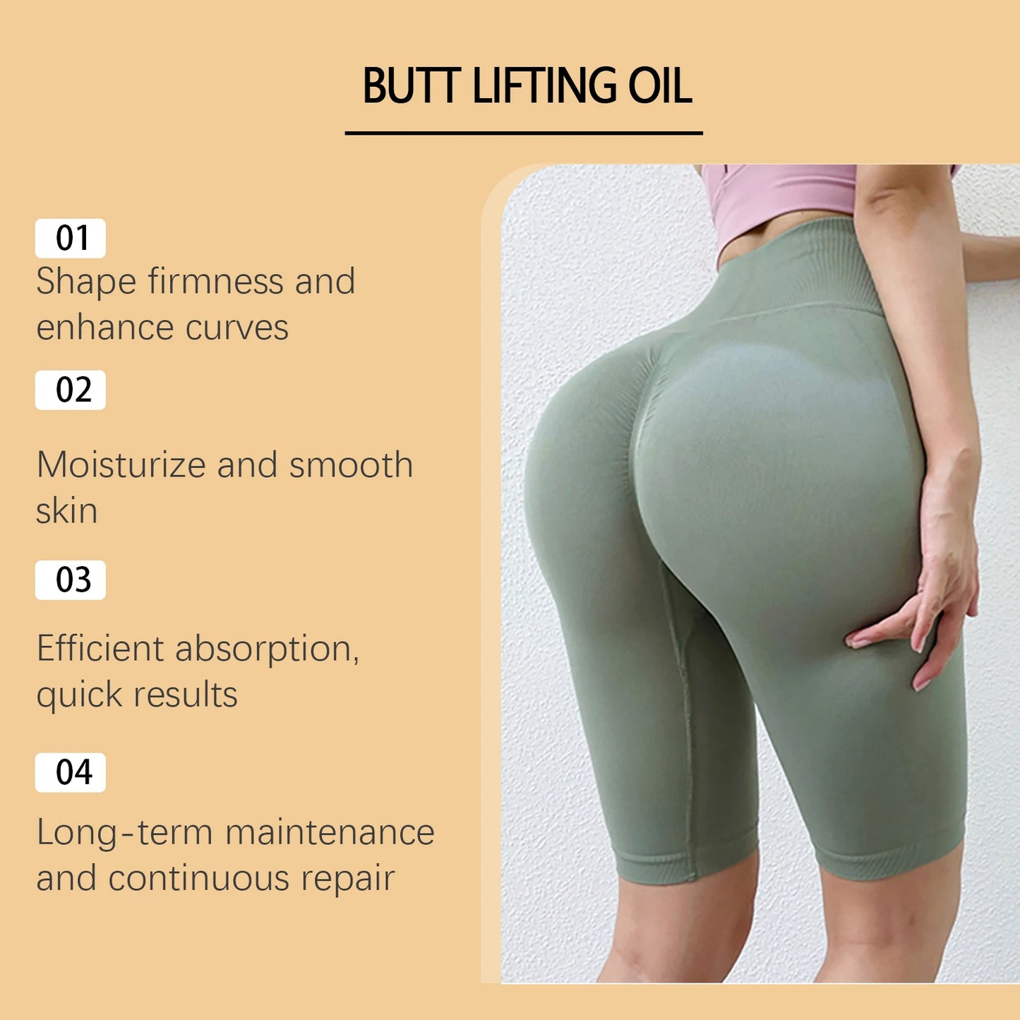 OUHOE Hip Lifting & Firming Body Oil – Tighten, Tone & Moisturize
