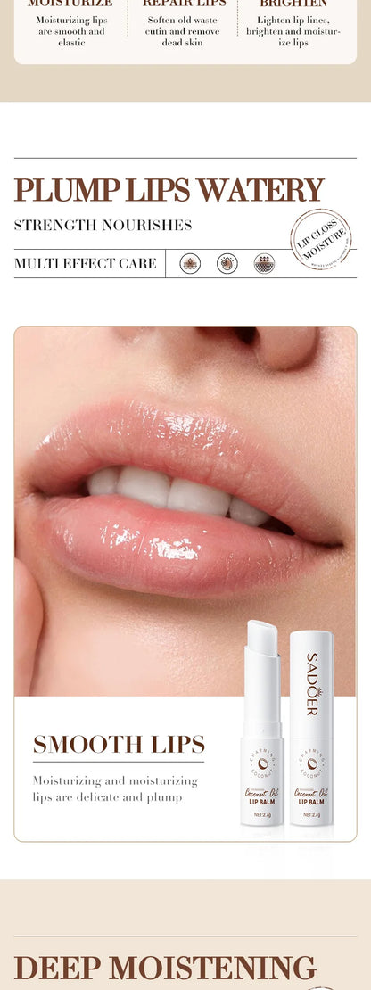 SADOER Coconut Lip Balm – Lasting Moisture & Nourishment