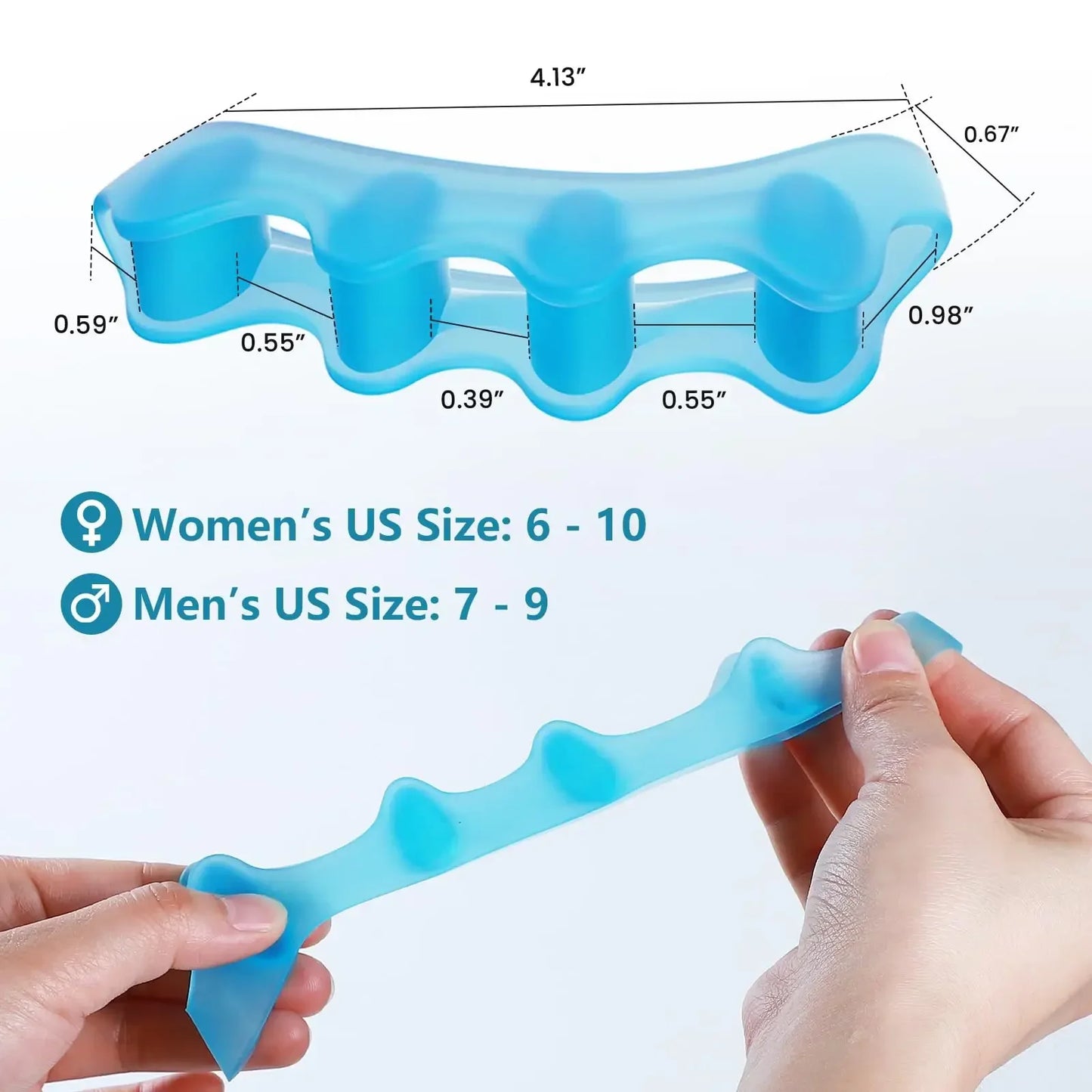 Silicone Toe Separators for Bunion Correction & Foot Alignment