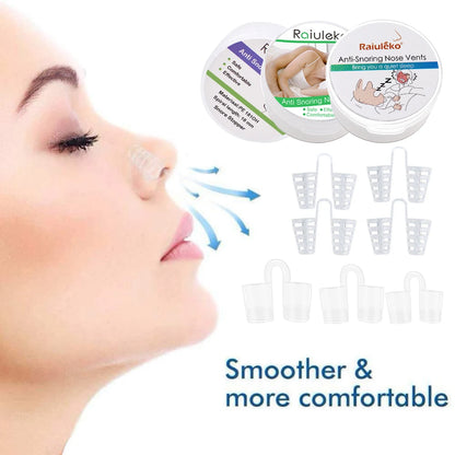 Silicone Anti-Snoring Nasal Dilator Nose Clip – Drug-Free Sleep Aid