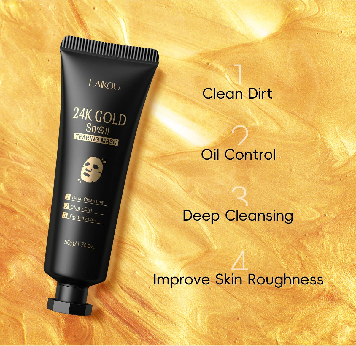 24K Gold Snail Deep Cleansing Peel-Off Mask
