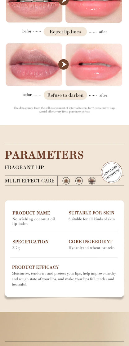 SADOER Coconut Lip Balm – Lasting Moisture & Nourishment