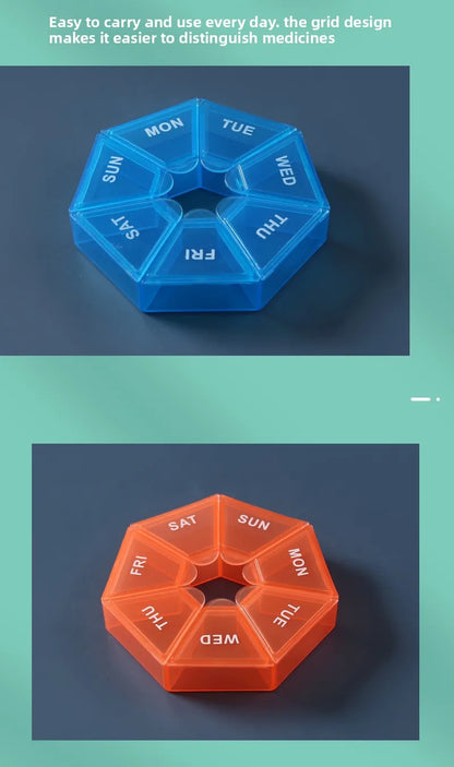 7-Day Portable Pill Organizer – 7 Compartments