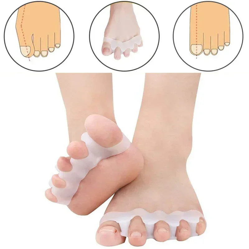 Silicone Toe Separators for Bunion Correction & Foot Alignment