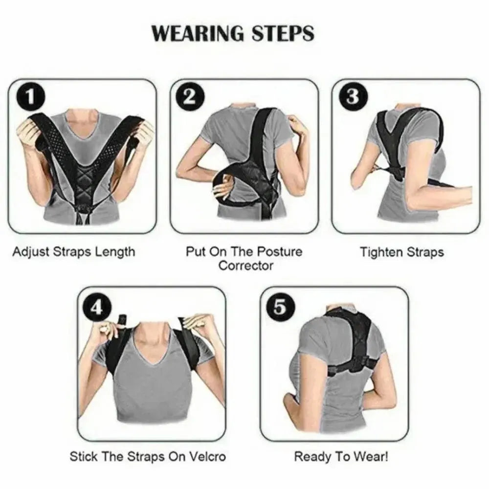 BeeChip Back Posture Corrector Belt – Hunchback Prevention & Support