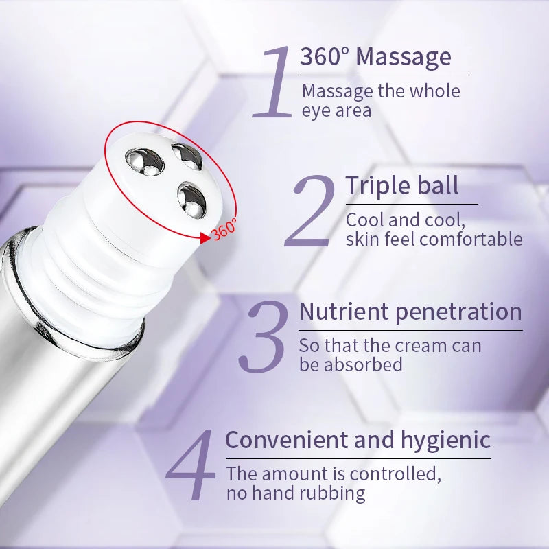 O'CHEAL Anti-Wrinkle & Dark Circle Eye Cream with Roller Massager