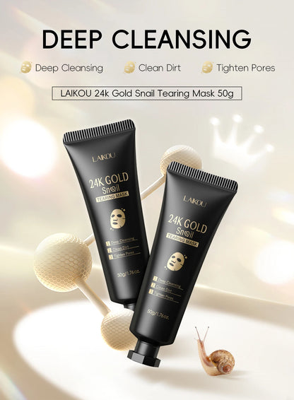24K Gold Snail Deep Cleansing Peel-Off Mask