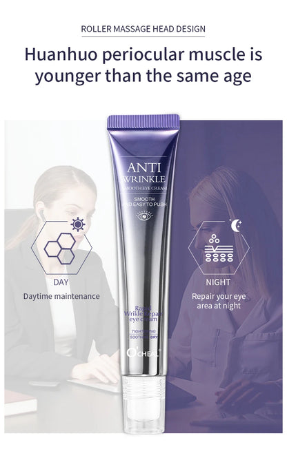 O'CHEAL Anti-Wrinkle & Dark Circle Eye Cream with Roller Massager